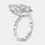 9.5 cts Marquise Round Lab Grown Diamond 18k White Gold Ring Size 51