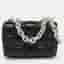 Bottega Veneta Cassette Chain Medium Black Leather Shoulder Bags