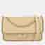 Chanel Chain All Over Jumbo Beige Lambskin Flap Shoulder Bag
