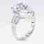 8 cts Pear Trapezoid Lab Grown Diamond 18k White Gold Ring Size 53