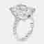 10.3 cts Radiant Trapezoid Lab Grown Diamond 18k White Gold Ring Size 53