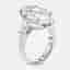 8 cts Oval Trapezoid Lab Grown Diamond 18k White Gold Ring Size 54
