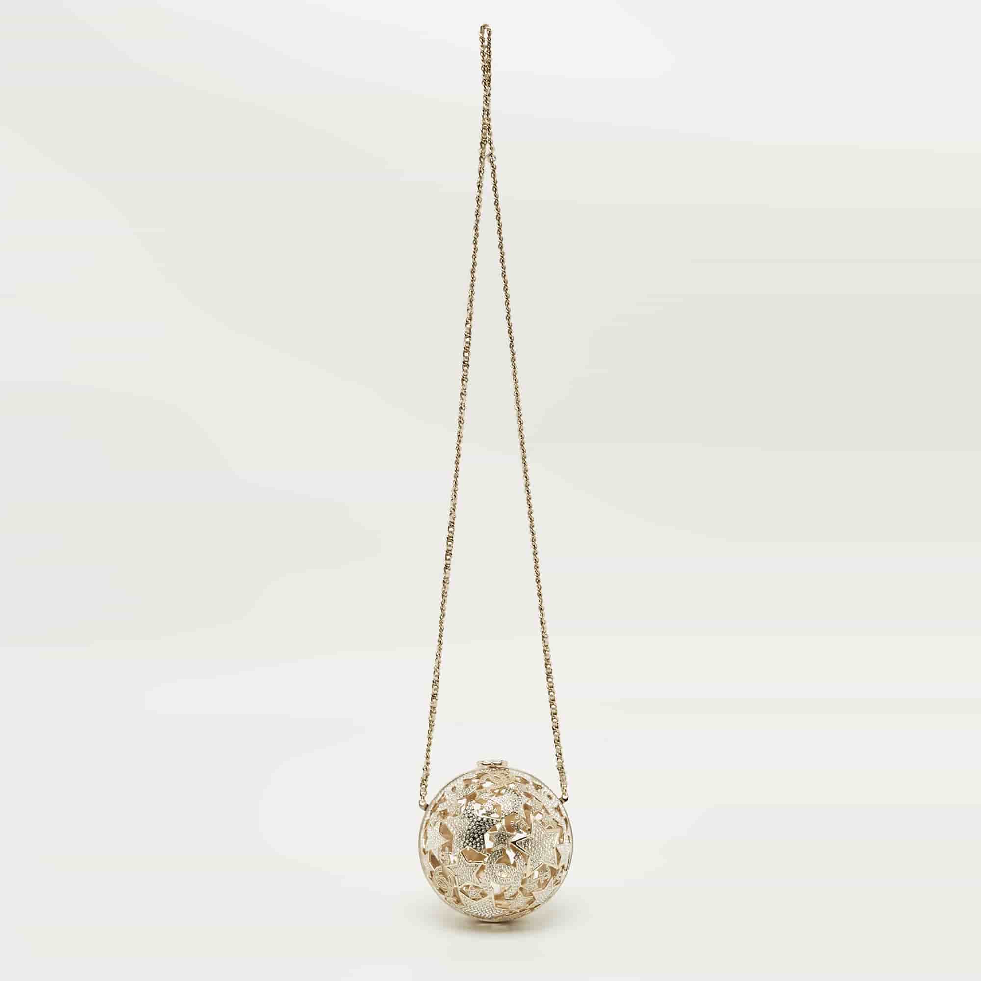 Chanel Gold Crystals and Gold Tone Metal Clutches