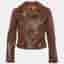 Polo Ralph Lauren Kids Brown Leather Zip-Up Jacket L/12-18 Yrs