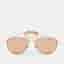 Michael Kors Rose Gold M3005S Kennedy Flash Aviator Sunglasses
