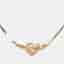 Dior Gold Tone Rhinestone Heart Pendant Necklace