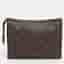 Louis Vuitton Toiletry Pouch Pouch Brown Coated Canvas