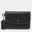 Coach Dark Brown Leather Flap Wristlet Card Case