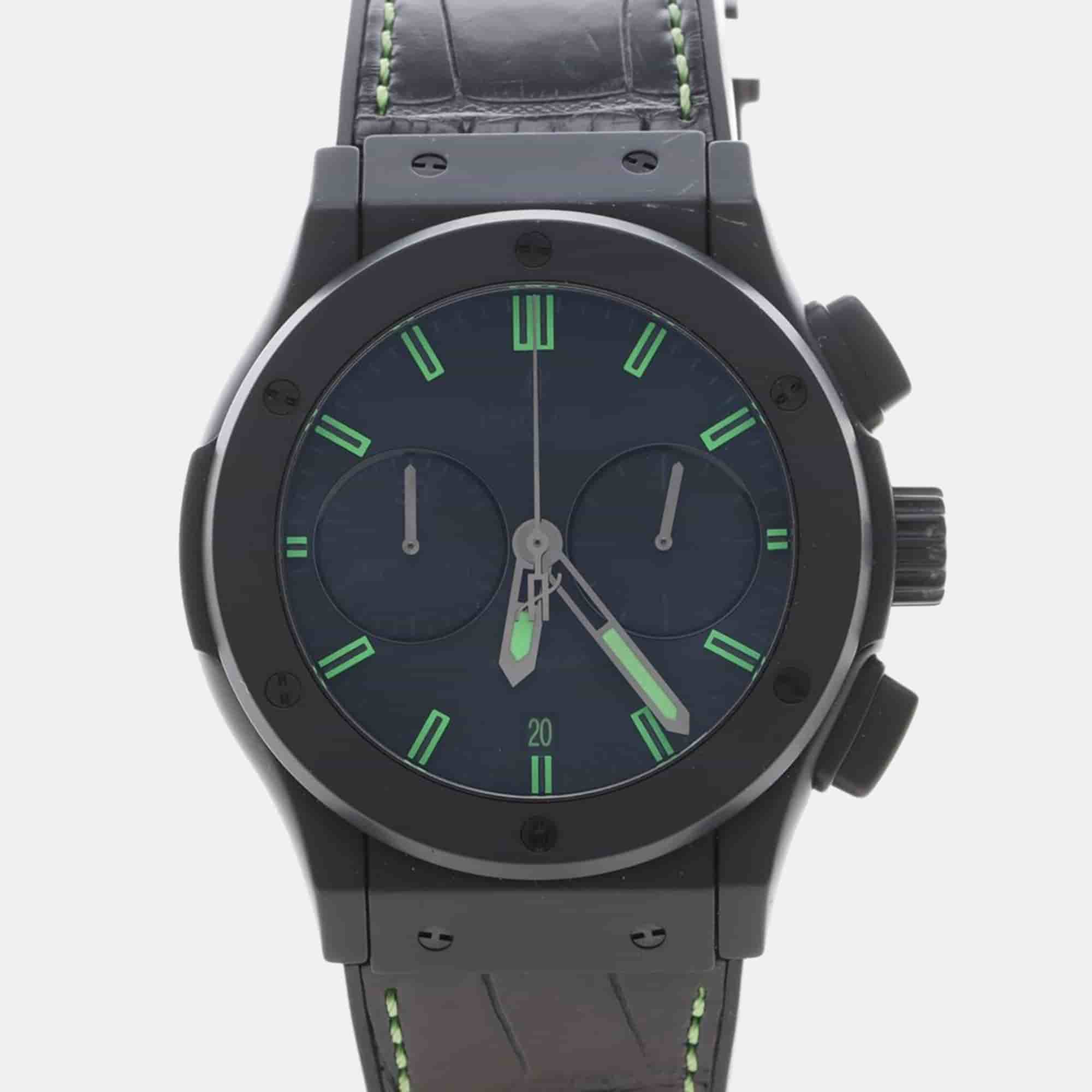 Hublot Classic Fusion Chronograph Ceramic 521.CI.1110.LR.SDQ12 Automatic Black Ceramic Men's Wristwatch 45mm