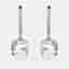 6.4 cts Modified Round Lab Grown Diamonds 18k White Gold Earrings