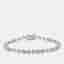 3.9 cts Pear Round Lab Grown Diamonds 18k White Gold Bracelet