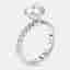 2.4 cts Heart, Round Lab Grown Diamonds 18k White Gold Ring Size 50