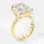 10 cts Emerald Cut Lab Grown Diamonds 18k Yellow Gold Ring Size 52