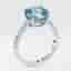 3.5 cts Blue Round Lab Grown Diamonds 18k White Gold Ring Size 52