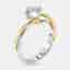1.00 cts Round Lab Grown Diamonds 18k Two Tone Gold Ring Size 52