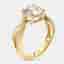 2.2 cts Round Lab Grown Diamonds 18k Yellow Gold Ring Size 52