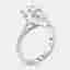 5.7 cts Pear, Round Lab Grown Diamonds 18k White Gold Ring Size 52