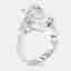 5.6 cts Pear, Trillion Lab Grown Diamonds 18k White Gold Ring Size 53