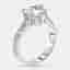 3.8 cts Heart, Round Lab Grown Diamonds 18k White Gold Ring Size 54