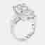 7.8 cts Radiant, Trapezoid Lab Grown Diamonds 18k White Gold Ring Size 54