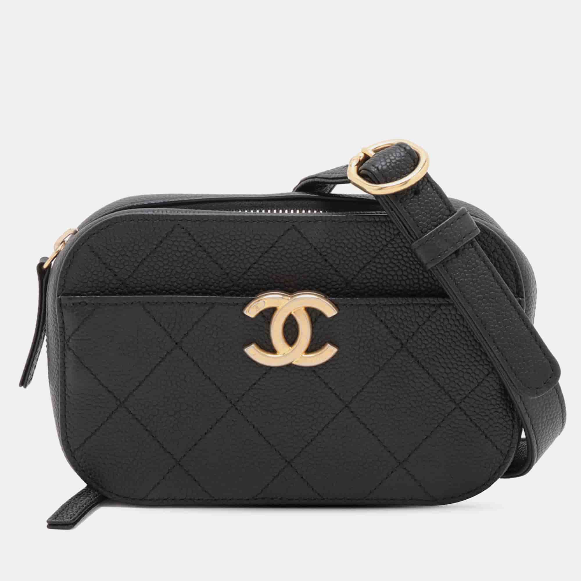 Chanel CC Stitched Caviar Waist Bag