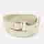 Aigner Logo Leather Silver Tone Wrap Bracelet