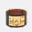 Herm&egrave;s Collier De Chien Black Leather Gold Plated Bracelet S