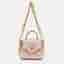 Versace Lilac Jacquard Canvas and Leather Small La Medusa Top Handle Bag
