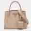 Prada Dusty Pink Saffiano Cuir Leather Small Monochrome Tote