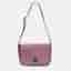 Gucci Pink/Navy Blue GG Canvas and Leather Messenger Bag