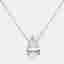 8.00 cts Pear Brilliant Cut Lab Grown Diamond 18k White Gold Chain Necklace