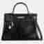 Hermes Kelly 35 Box Leather Palladium Hardware Bag