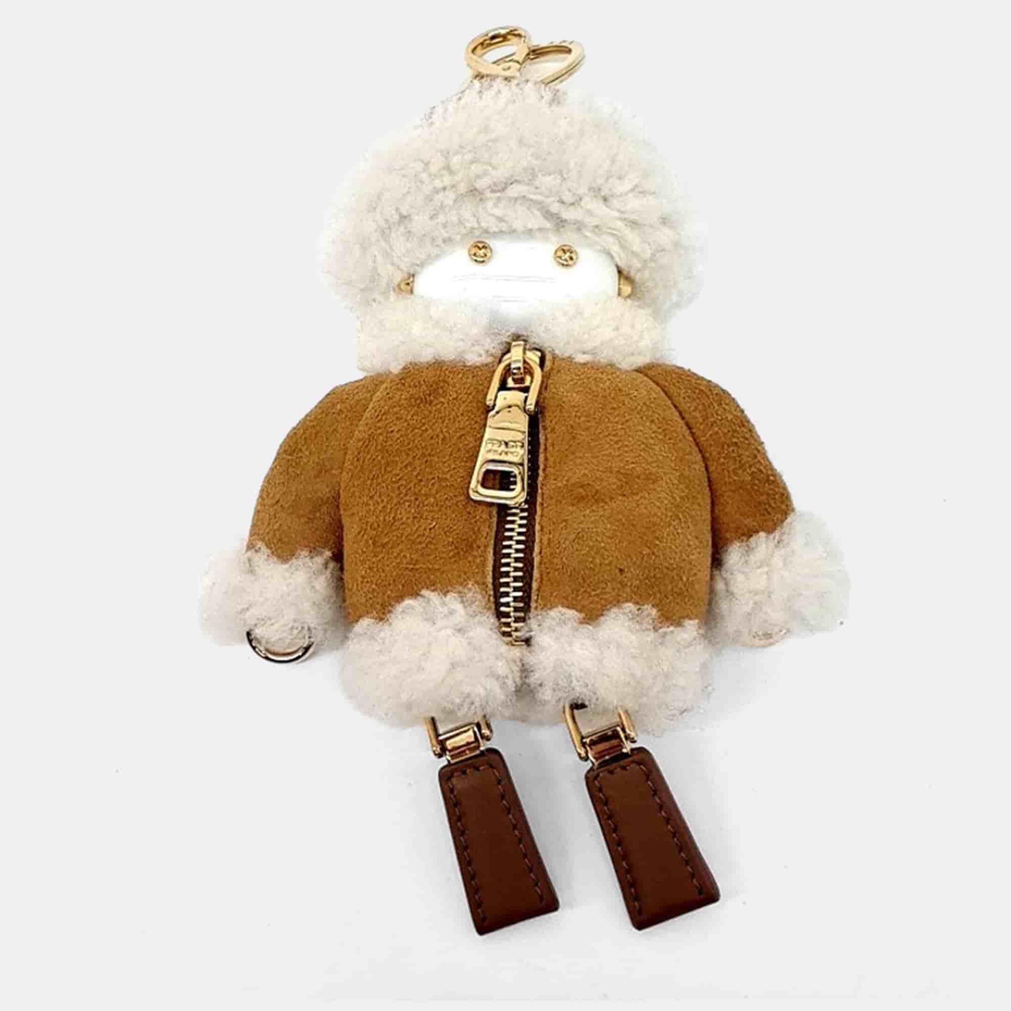 Prada Soft Robot Shearling Keychain