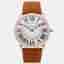 Cartier Ronde Louis W6801004 Manual Winding Silver Dial 18k Rose Gold Men's Wristwatch 42mm