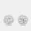 2.4 cts Round 18k White Gold Solitaire Lab Grown Diamond Single Halo Earrings