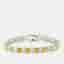 20.77 cts Fancy Yellow Radiant, Radiant Lab Grown Diamonds 18k White Gold Bracelet