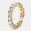 3.6 cts Round Lab Grown Diamonds 18k Yellow Gold Ring Size 54