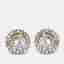 1.4 cts Round Lab Grown Diamonds 18k Yellow Gold Earrings