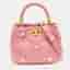 Valentino Roman Stud  Small Pink Quilted Leather Top Handle Bag
