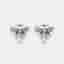 6.00 cts Heart Brilliant Cut 18k White Gold Stud Earrings