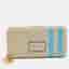 Loewe Stripe Beige Leather Zip Continental Wallet