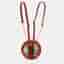 Gucci Red GG Supreme Flora Ophidia Round Coated Canvas and Leather Backpack