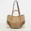 Pol&egrave;ne Cyme Mini Beige Leather Tote