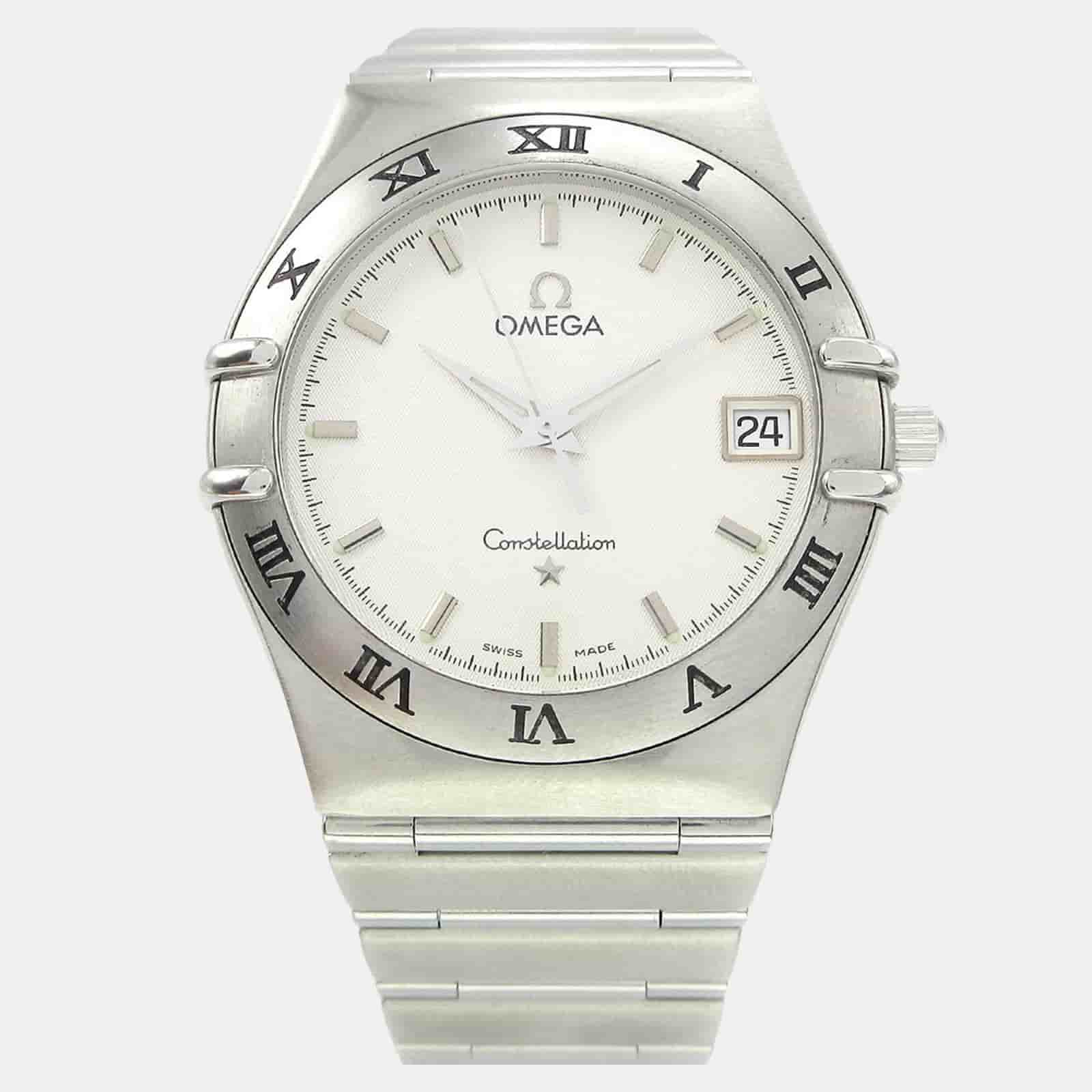 Omega Constellation Automatic Silver Stainless Steel Women's Wristwatch 33 mm
