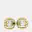 Chanel Turnlock Button Earrings Clip-On Gold Silver