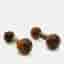 Carolina Herrera Tigers Eye Silver 925 Cufflinks