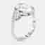 6.12 cts Pear Lab Grown Diamond 18K White Gold Ring Size 54