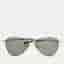 Saint Laurent Black/Silver Tone SL 831 Vesper Aviator Sunglasses