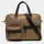 Aigner Front Pocket Brown/Beige Monogram Canvas and Leather Laptop Bag