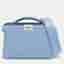 Fendi Peekaboo ISeeU X-Cross Light Blue Leather Top Handle Bag